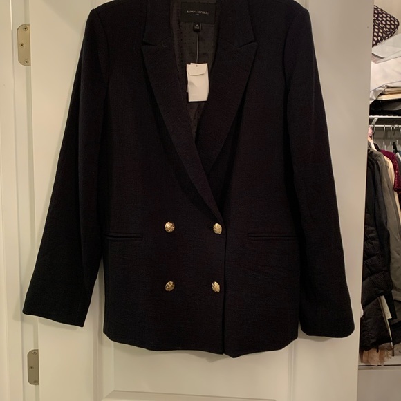 Banana Republic black size 8 blazer, double breasted - Picture 1 of 3